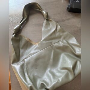 Faux Leather Hobo Bag